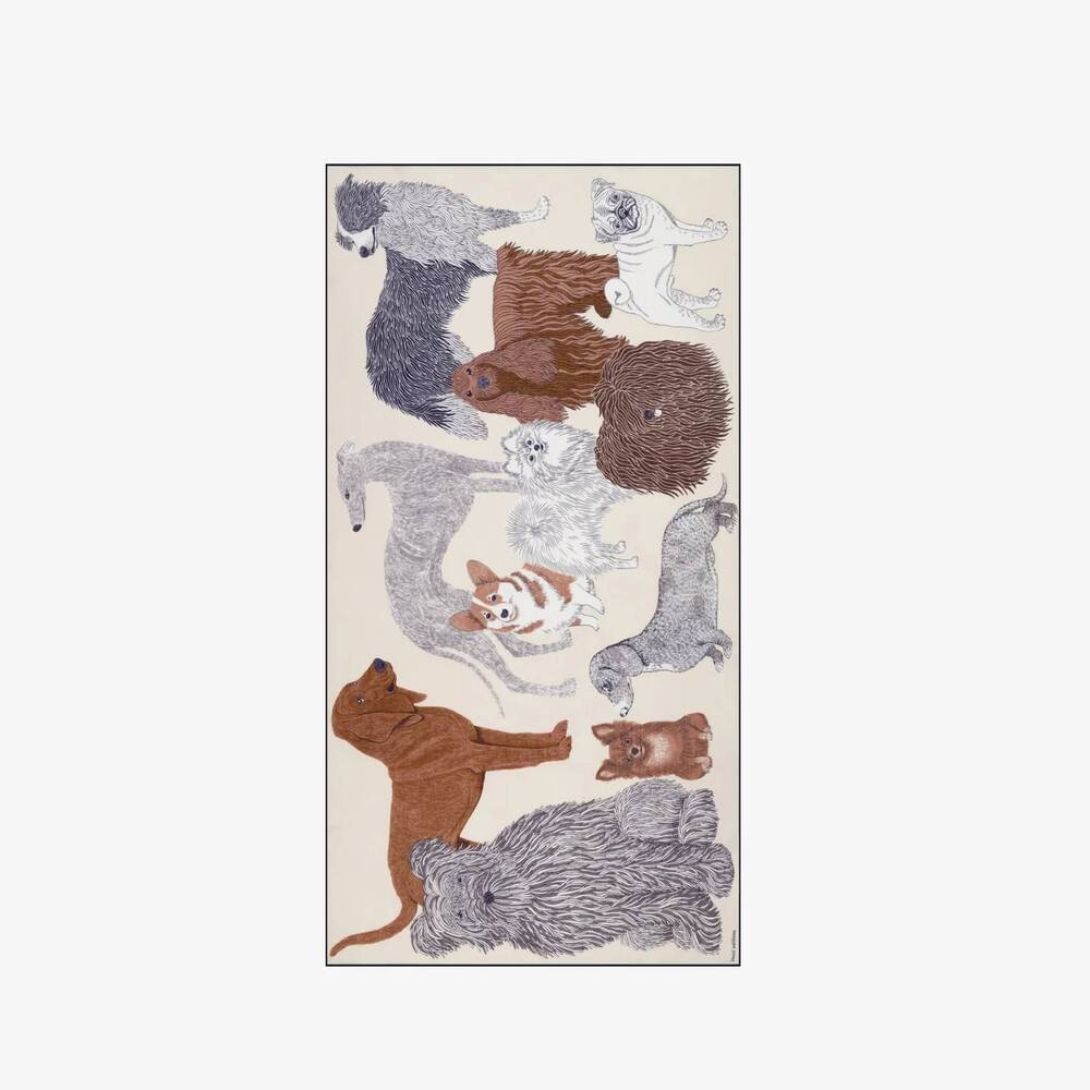 NEW INOUI EDITIONS etole 100 cotton toutou scarf in white